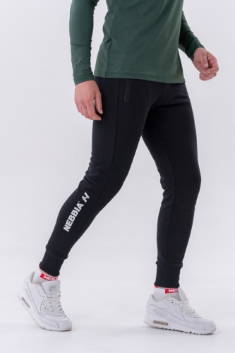 Брюки Nebbia Slim sweatpants with zip pockets “Re-gain” 320 Black