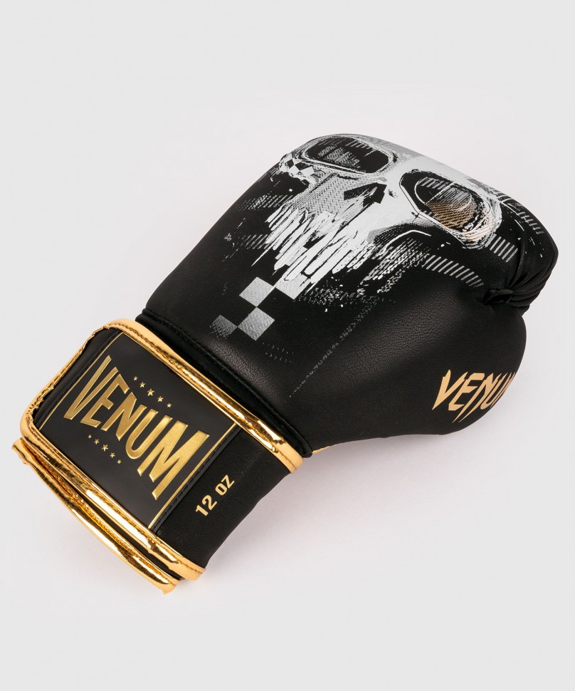 Перчатки боксерские Venum Skull Black/Gold 04035