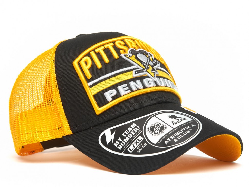 Бейсболка ATRIBUTIKA & CLUB Pittsburgh Penguins №13, черн.-желт. 31574