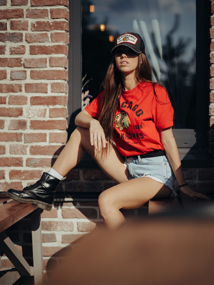 Бейсболка ATRIBUTIKA & CLUB Chicago Blackhawks, сер. 31107