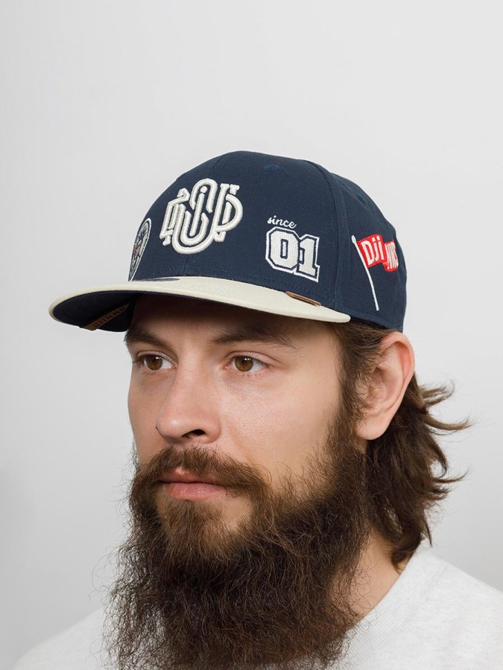 Бейсболка DJINNS арт. 6P TrueFit Anniversary (кремовый / темно-синий) 50-208-94-00