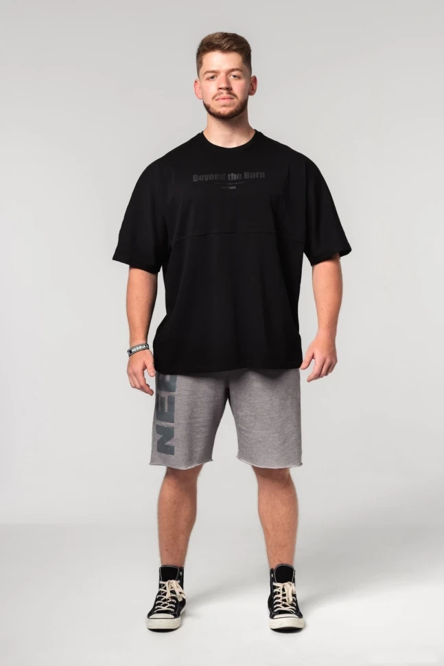 Шорты Nebbia Washed-off Gym Sweatshorts NO BS 367 Light Grey