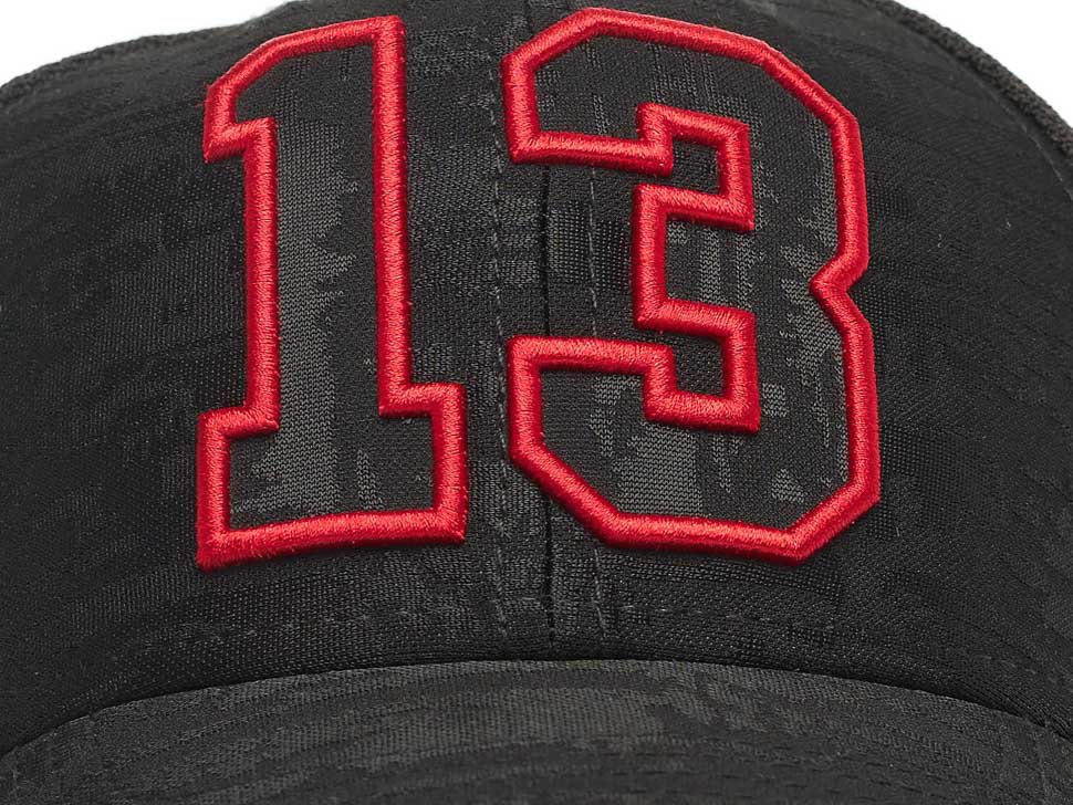 Бейсболка ATRIBUTIKA & CLUB №13, черн.-красн. 207155