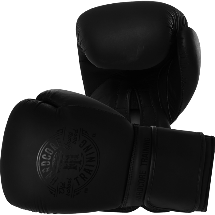 Боксерские перчатки Hardcore Training Premium Matte Black/Black hctboxglove077