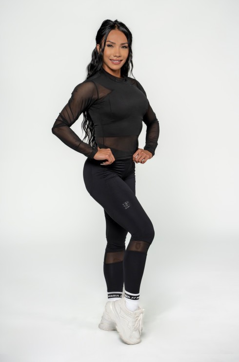 Лонгслив NEBBIA 847 Mesh Long Sleeve Top INTENSE Sheer Gold
