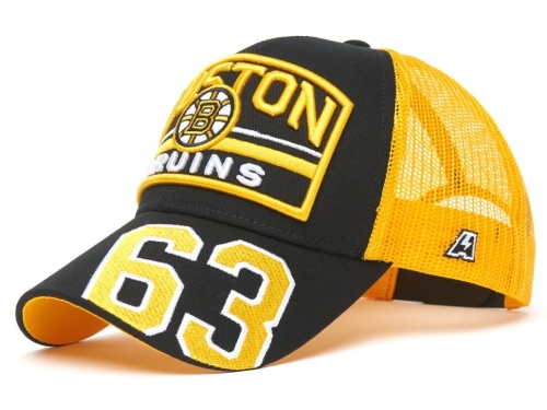Бейсболка ATRIBUTIKA & CLUB Boston Bruins №63, черн.-желт. 31443