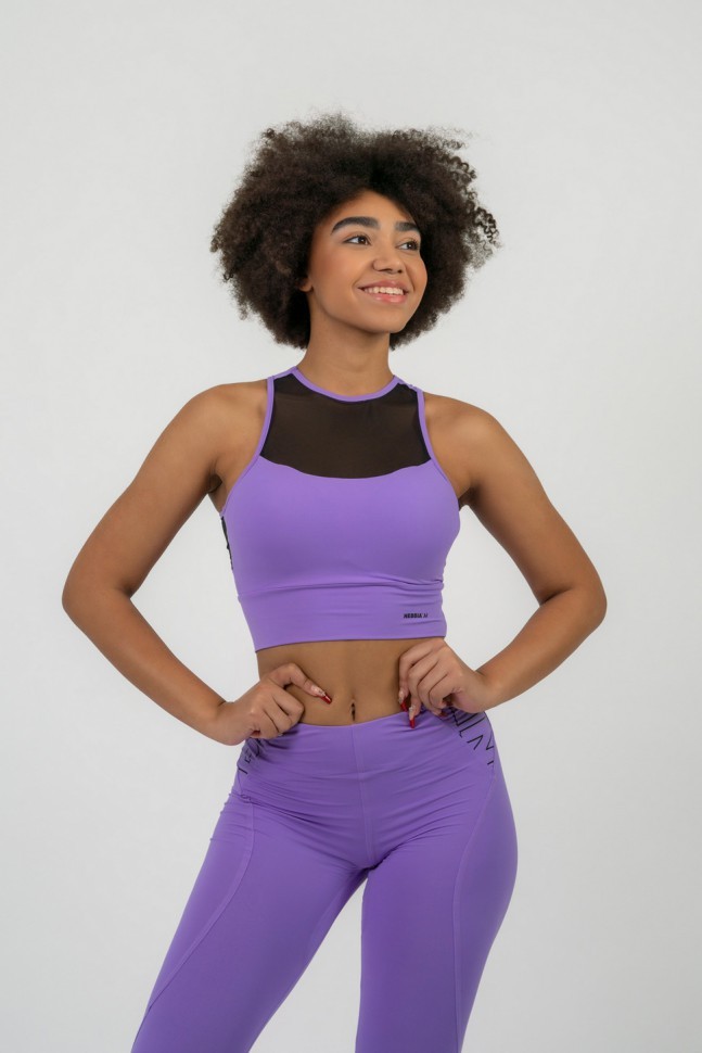 Лосины Nebbia 443 fit activewear high-waist leggings Lila