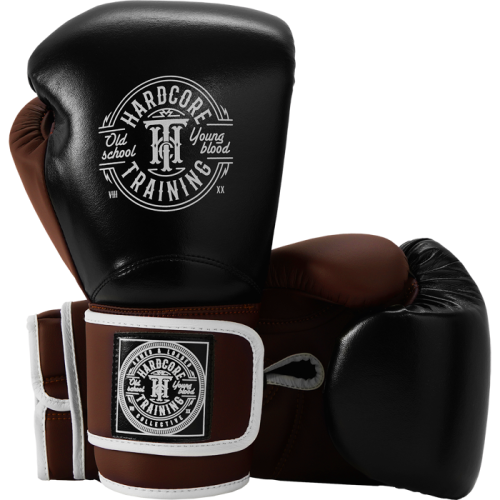 Боксерские перчатки Hardcore Training HardLea Black/Brown hctboxglove014