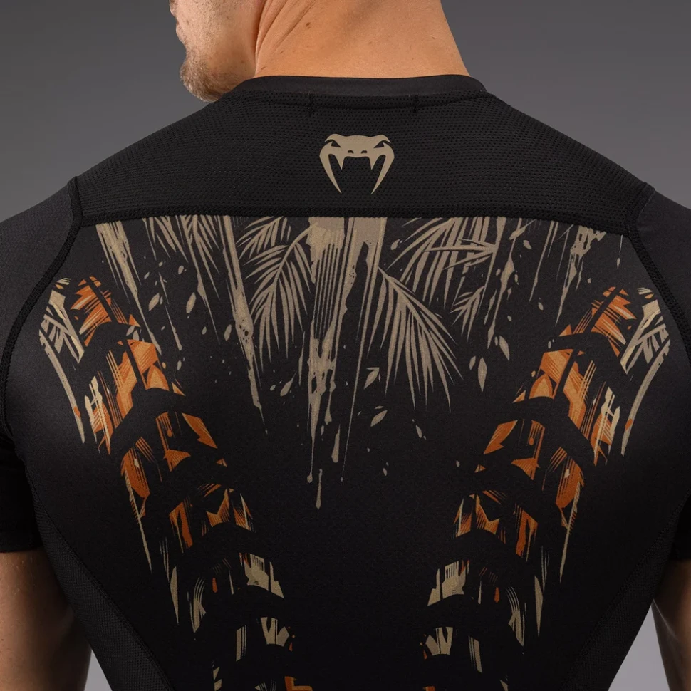 Рашгард Venum Tiger Men's S-S Rashguard - Black/Neon Orange Ven05340-117