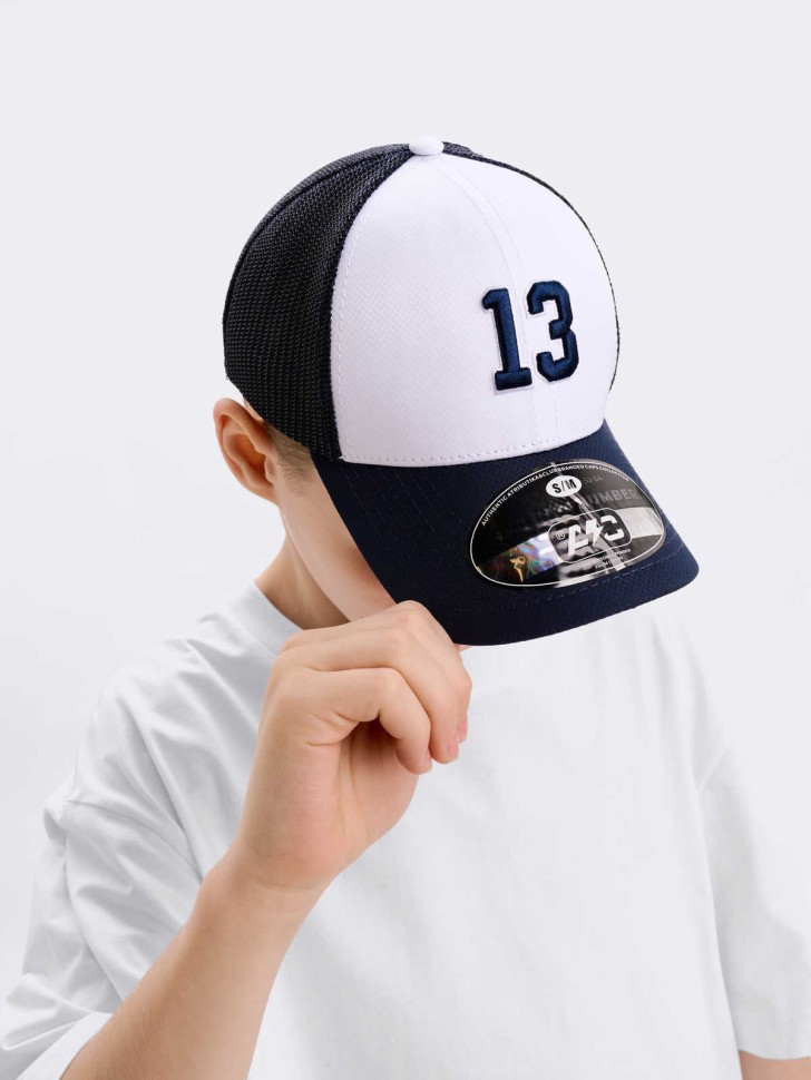 Бейсболка ATRIBUTIKA & CLUB №13, бел.-т.син. 21174