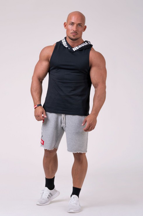 Майка Nebbia c капюшоном Hooded Singlet 173 black