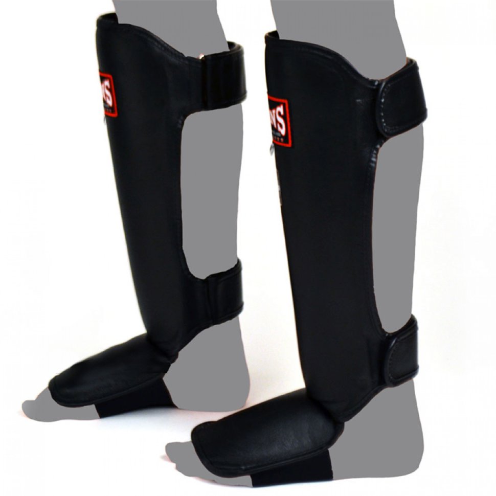 Щитки TWINS SGL-3 черный, кожа