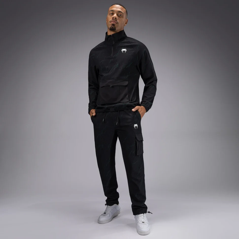 Толстовка Venum Trooper Men's Half-Zip Jacket - Black/Forest Green Ven05357-102