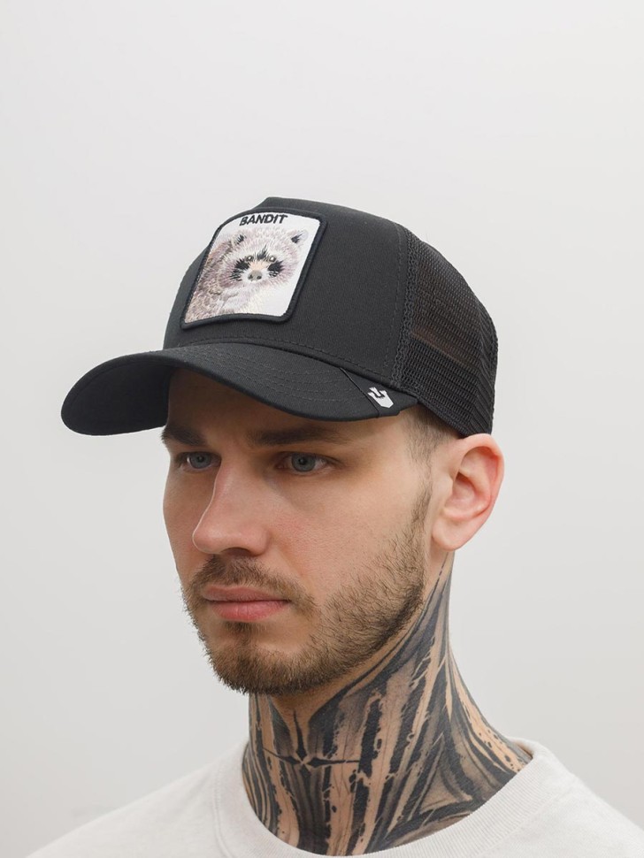 Бейсболка GOORIN BROTHERS ANIMAL FARM Енот 101-0379 (черный) 91-642-09-00