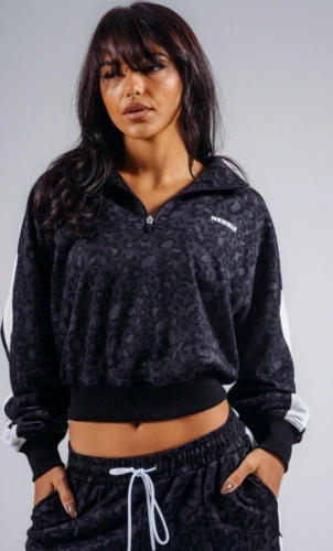 Свитшот Nebbia Half-zip Leopard Sweatshirt PRIMAL 866 Black