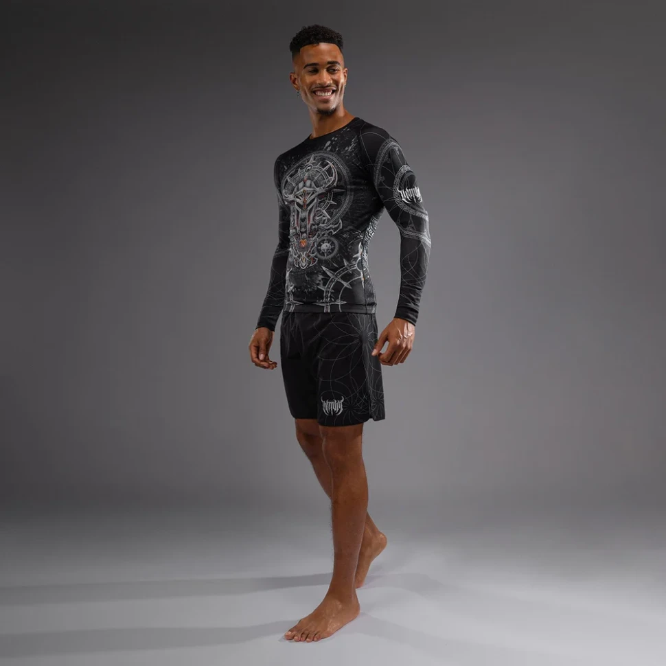 Рашгард Venum Gladiator 5.0 Men's L-S Rashguard - Black/Silver Ven05316-109