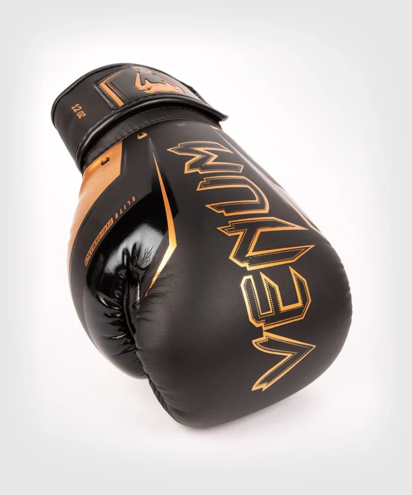 Перчатки боксерские Venum Elite Evo Boxing Gloves - Black/Bronze ven04260-137