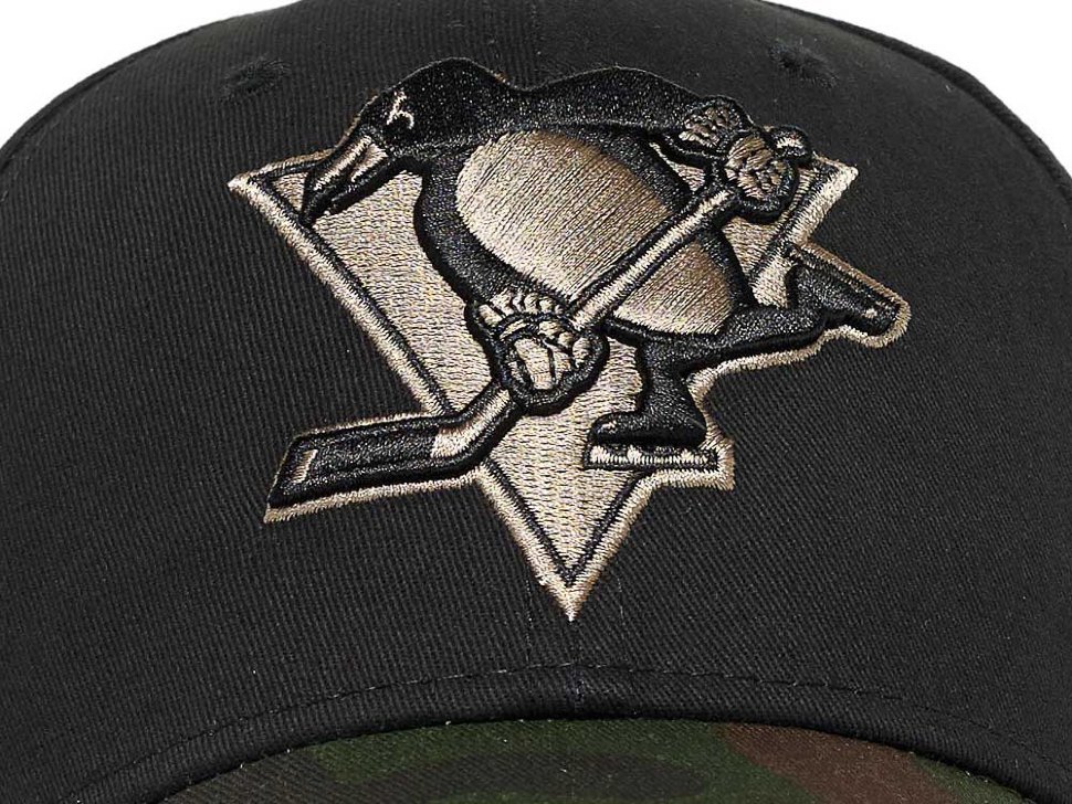 Бейсболка ATRIBUTIKA & CLUB Pittsburgh Penguins, милитари-черн. 28138