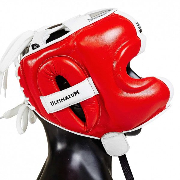 Шлем бамперный Ultimatum Boxing Gen3FaceBar Outlaw красно-белый