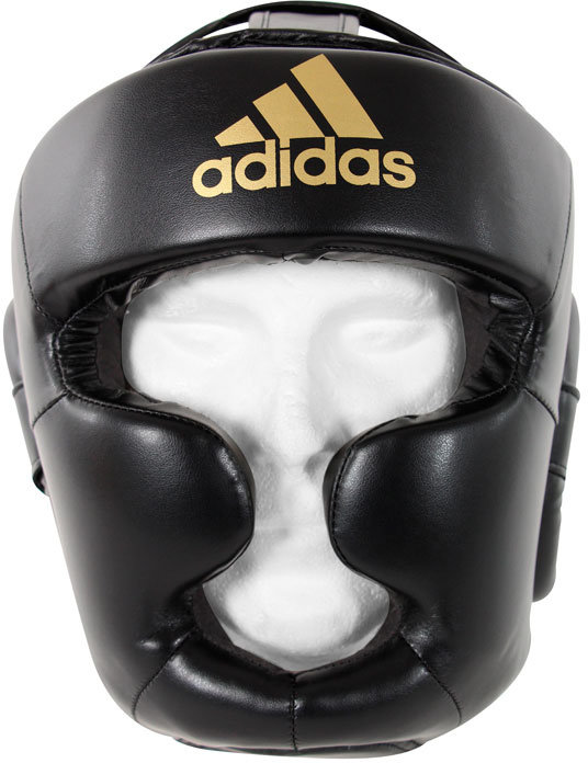 Шлем боксерский Adidas Speed Super Pro Training Extra Protect черно-золотой adiSBHG041ЧЗ