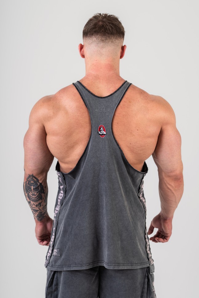 Майка Nebbia Washed Muscle Back Stringer GOLDEN AGE 791 Grey