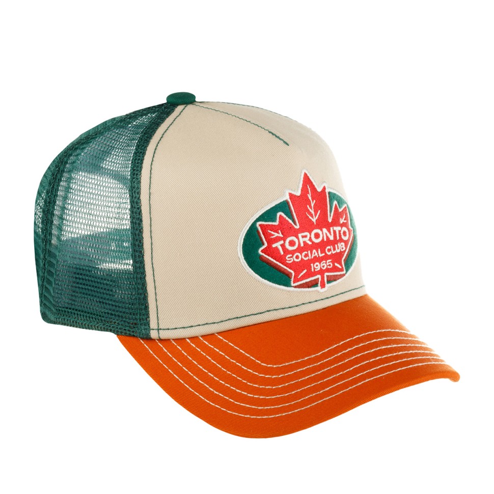 Бейсболка FWS 7761175 TRUCKER CAP TORONTO SOCIAL CLUB (оранжевый зеленый) 72-105-13-00