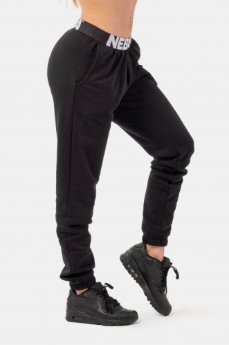 Брюки Nebbia Iconic Mid-Waist Sweatpants with elastic “N” waistband 408 Black