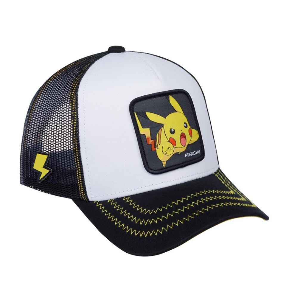 Бейсболка CAPSLAB Junior Pokemon Pikachu CL/PKM2/3/PIK5 (бел-чер) 88-226-48-00
