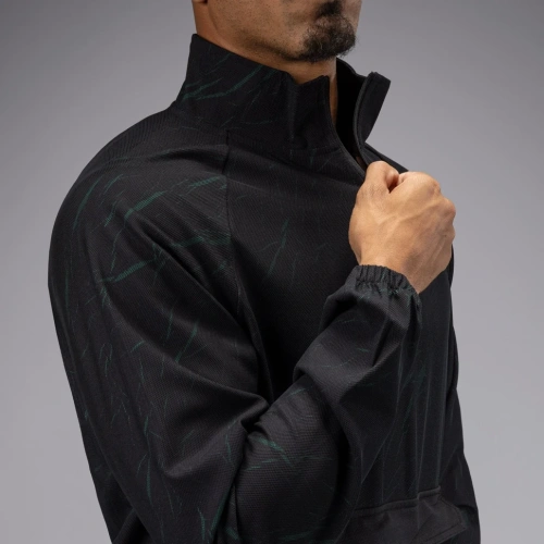 Толстовка Venum Trooper Men's Half-Zip Jacket - Black/Forest Green Ven05357-102