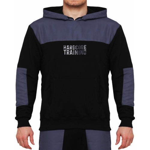 Толстовка Hardcore Training Voyager Black/Grey hcthood038