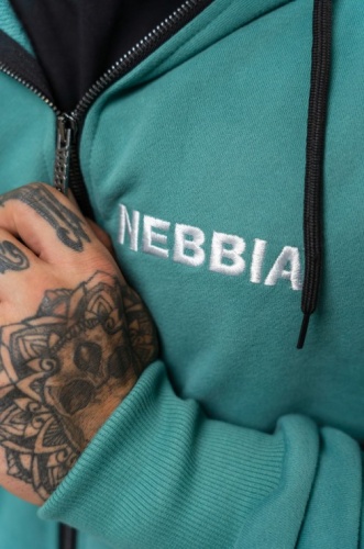 Толстовка Nebbia Long Zip Up Hoodie BEYOND ORDINARY 707 Green