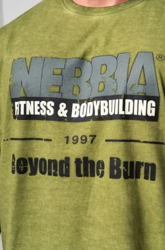 Футболка Nebbia Washed-off Oversized T-shirt HERITAGE 355 Green