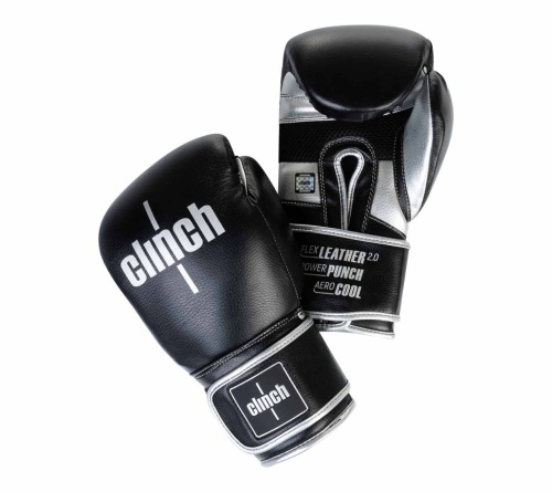 Перчатки боксерские Clinch Punch 2.0 серебристо-черные C141СЧ