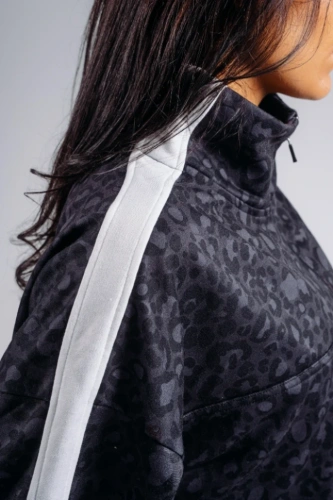 Свитшот Nebbia Half-zip Leopard Sweatshirt PRIMAL 866 Black