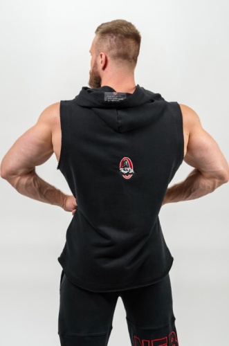 Толстовка Nebbia без рукавов Sleeveless Hoodie Sweatshirt IRON BEAST 710 Black