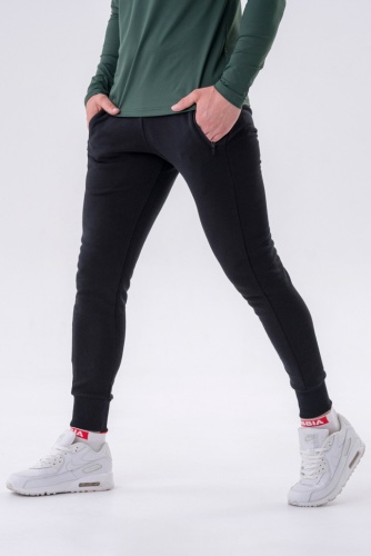 Брюки Nebbia Slim sweatpants with zip pockets “Re-gain” 320 Black