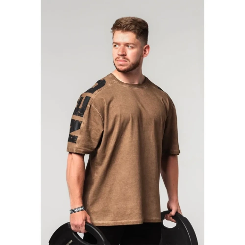 Футболка Nebbia Washed-off Oversized T-shirt LIFTING CLUB 368 Brown