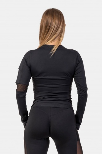 Лонгслив Nebbia Long Sleeve Smart Pocket Sporty Top 418 Black